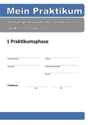 bokomslag Mein Praktikum - 1 Praktikumsphase