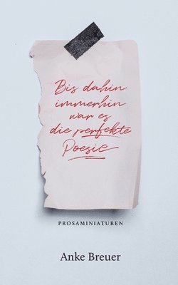 bokomslag Bis dahin immerhin war es die perfekte Poesie