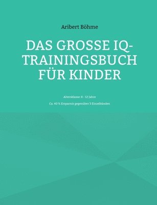 bokomslag große IQ-Trainingsbuch für Kinder