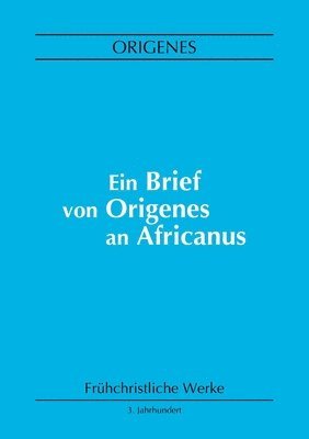 Origenes, Michael Eichhorn - Brief von Origenes an Africanus, Häftad