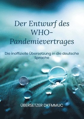 bokomslag Der Entwurf des WHO-Pandemievertrages