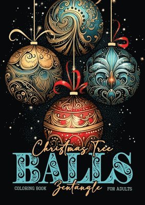 Christmas Tree Balls Zentangle Coloring Book for Adults 1