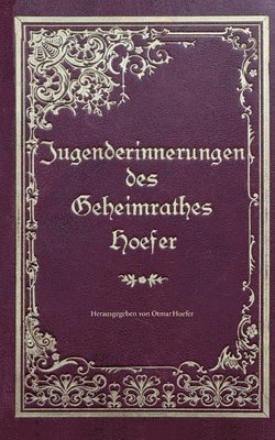 bokomslag Jugenderinnerungen des Geheimrathes Hoefer