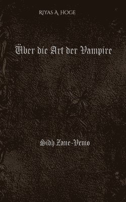 bokomslag ber die Art der Vampire