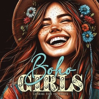 bokomslag Boho Girls Coloring Book for Adults