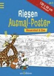 bokomslag Riesen Ausmal-Poster Bauernhof / Zoo