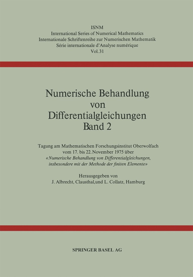 Numerische Behandlung von Differentialgleichungen Band 2 1