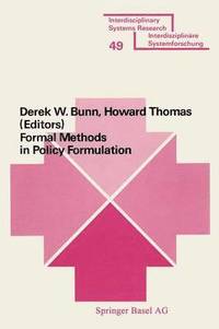 bokomslag Formal Methods in Policy Formulation