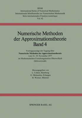 bokomslag Numerische Methoden der Approximationstheorie