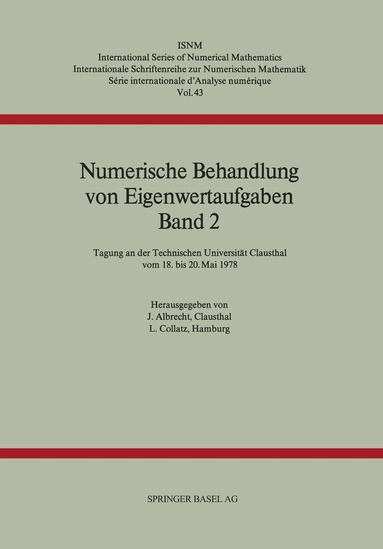 Albrecht, Collatz - Numerische Behandlung von Eigenwertaufgaben Band 2, Häftad