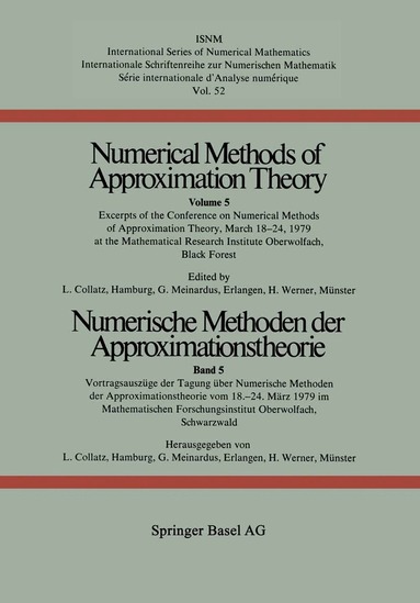 WERNER, COLLATZ, MEINARDUS - Numerische Methoden der Approximationstheorie / Numerical Methods of Approximation Theory, Häftad