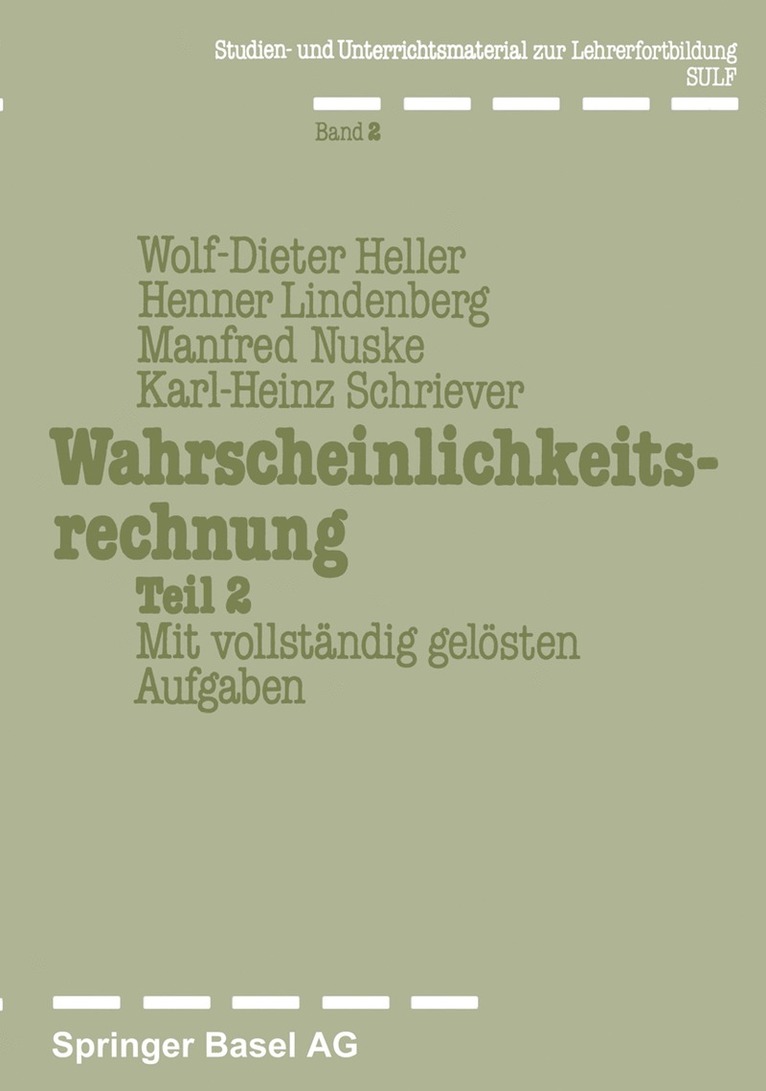 Heller, Nuske, Lindenberg, Schriever - Wahrscheinlichkeitsrechnung Teil 2, Häftad