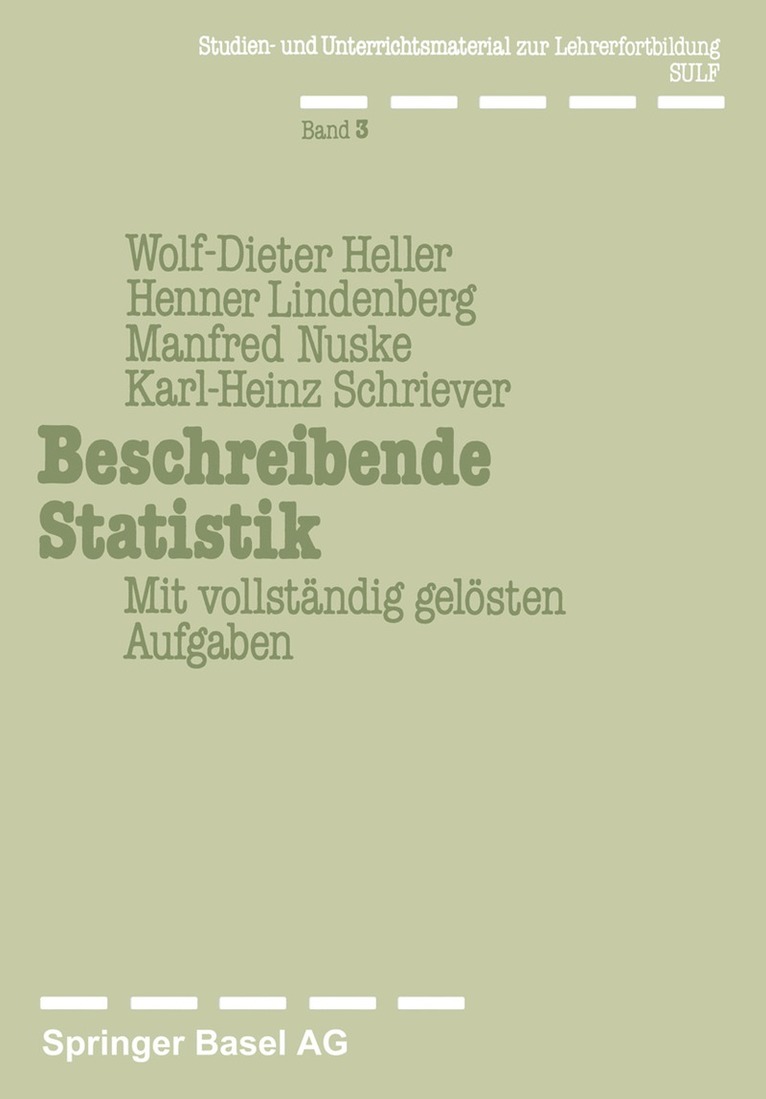 Heller, Lindenberg, Nuske, Schriever - Beschreibende Statistik, Häftad