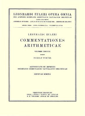 bokomslag Commentationes arithmeticae