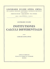 bokomslag Institutiones calculi differentialis