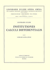 bokomslag Institutiones calculi differentialis