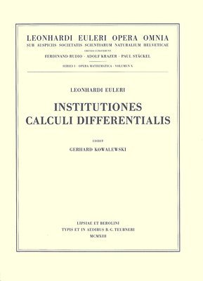 Leonhard Euler, Gerhard Kowalewski - Institutiones calculi differentialis, Inbunden