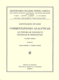 bokomslag Commentationes analyticae ad theoriam serierum infinitarum pertinentes 1st part