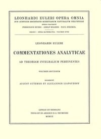 bokomslag Commentationes analyticae ad theoriam integralium ellipticorum pertinentes 1st part