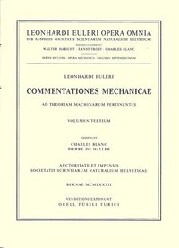 bokomslag Commentationes mechanicae ad theoriam machinarum pertinentes 1st part