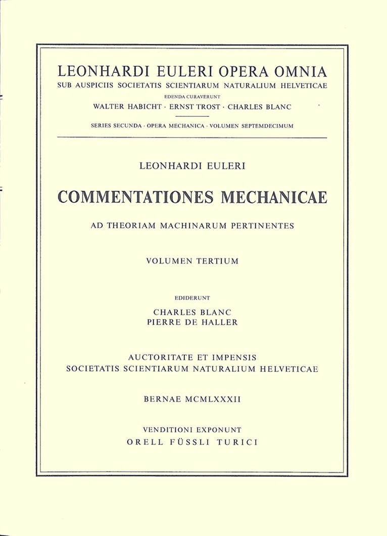 Commentationes mechanicae et astronomicae ad scientiam navalem pertinentes 1st part 1