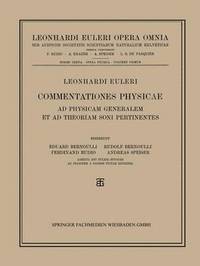 bokomslag Commentationes Physicae Ad Physicam Generalem et ad Theoriam Soni Pertinentes