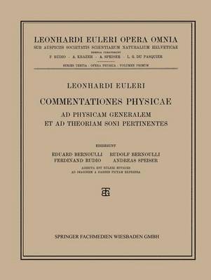 bokomslag Commentationes Physicae Ad Physicam Generalem et ad Theoriam Soni Pertinentes