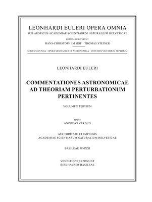 bokomslag Commentationes Astronomicae Ad Theoriam Perturbationum Pertinentes 3Rd Part