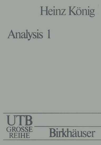 KÖNIG - Analysis I, Häftad