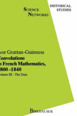 Ivor Grattan-Guinness, Garrant, Guinness - Convolutions in French Mathematics, 1800 1840: From the Calculus and Mechanics to Mathematical Analysis and Mathematical Physics, Inbunden