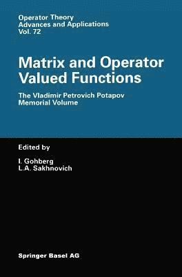 bokomslag Matrix and Operator Valued Functions