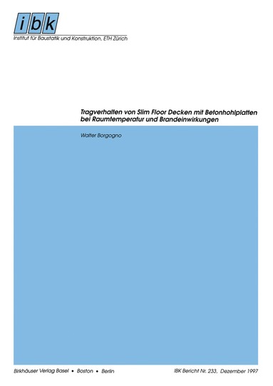 bokomslag Tragverhalten von Slim Floor Decken mit Betonhohlplatten bei Raumtemperatur und Brandeinwirkungen