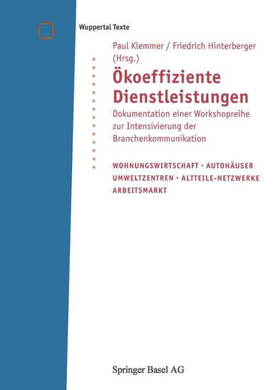 Paul Klemmer, Friedrich Hinterberger - Ökoeffiziente Dienstleistungen, Häftad