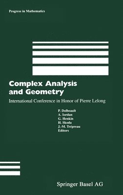 Complex Analysis and Geometry: International Conference in Honor of Pierre Lelong 1