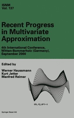 Werner Haussmann, Kurt Jetter, Werner Haussmann, K. Jetter, Manfred Reimer - Recent Progress in Multivariate Approximation, Inbunden