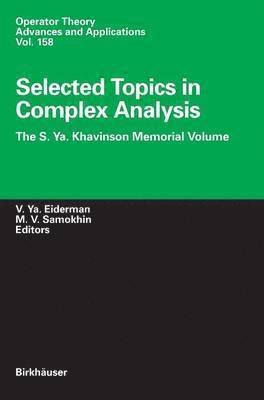 Selected Topics in Complex Analysis 1