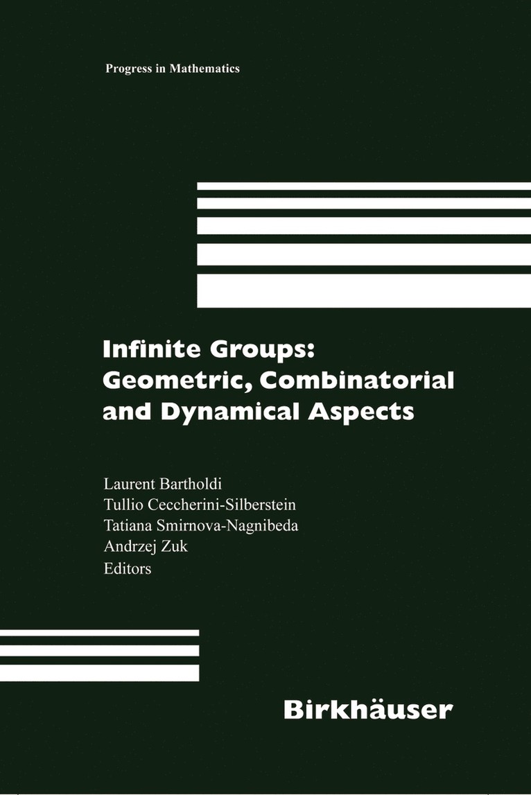 Laurent Bartholdi, Tullio Ceccherini-Silberstein, Tatiana Smirnova-Nagnibeda, Andrzej Zuk - Infinite Groups: Geometric, Combinatorial and Dynamical Aspects, Inbunden