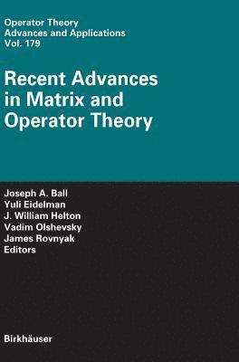 Recent Advances in Matrix and Operator Theory 1
