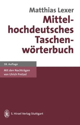 bokomslag Mittelhochdeutsches Taschenwörterbuch