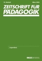 bokomslag Zeitschrift für Pädagogik 70.Beiheft 2024: Jugend(en)