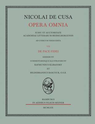 bokomslag Nicolai de Cusa Opera omnia / Nicolai de Cusa Opera omnia