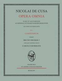 bokomslag Nicolai de Cusa Opera omnia / Nicolai de Cusa Opera omnia