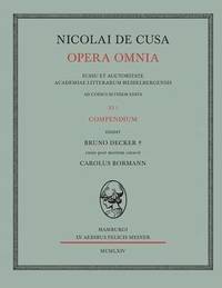 bokomslag Nicolai de Cusa Opera omnia / Nicolai de Cusa Opera omnia