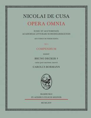 bokomslag Nicolai de Cusa Opera omnia / Nicolai de Cusa Opera omnia