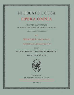 bokomslag Nicolai de Cusa Opera omnia / Nicolai de Cusa Opera omnia