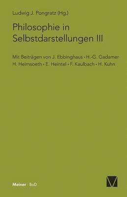 Philosophie in Selbstdarstellungen III 1