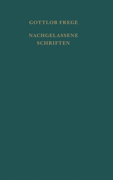 bokomslag Nachgelassene Schriften und Wissenschaftlicher Briefwechsel