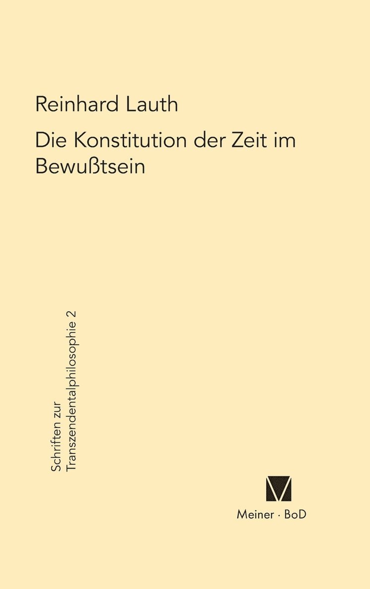 Die Konstitution der Zeit im Bewusstsein 1