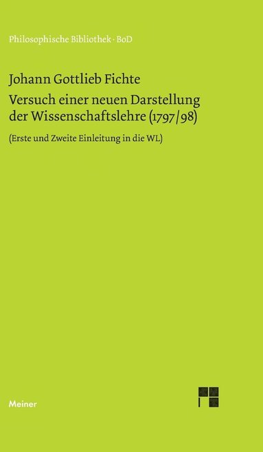 bokomslag Versuch einer neuen Darstellung der Wissenschaftslehre