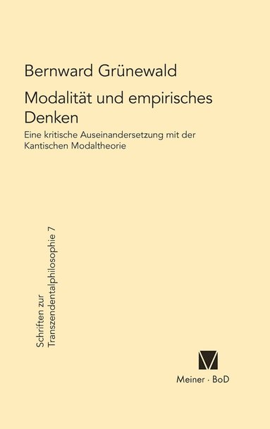 bokomslag Modalitt und empirisches Denken